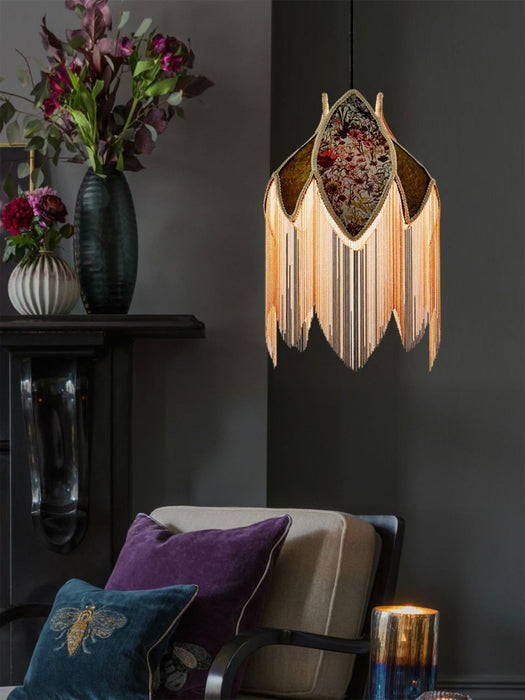 Bette Fringed Pendant Lamp-DWHOME