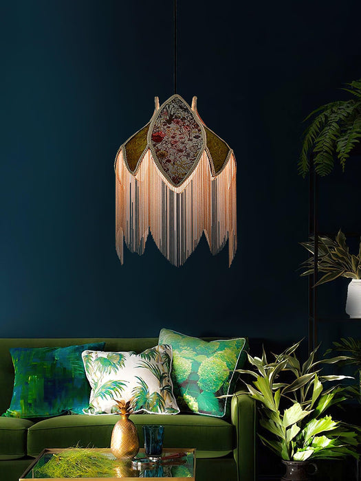 Bette Fringed Pendant Lamp-DWHOME