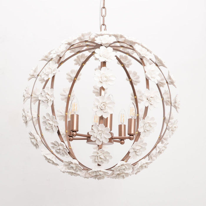 Bianca Floral Orb Chandelier-DWHOME