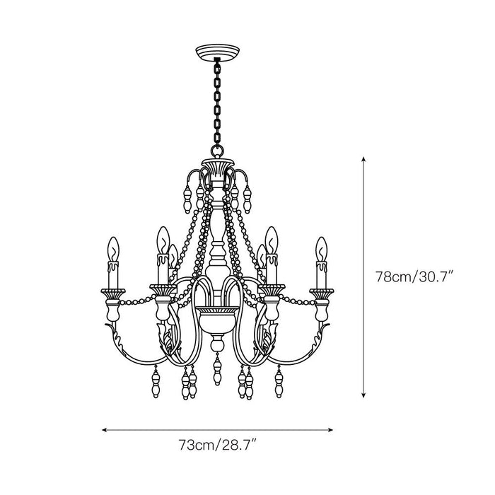 Billiter Wooden Chandelier-DWHOME