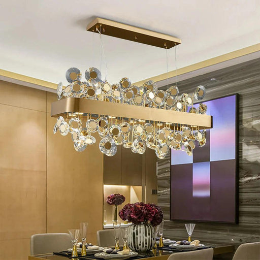 Modern Crystal chandelier for Dining Room - Gold/Black-DWHOME