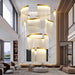 Nordic Ceiling Stair Chandelier Gold/Black - DWHOME