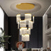 Nordic Ceiling Stair Chandelier Gold/Black - DWHOME