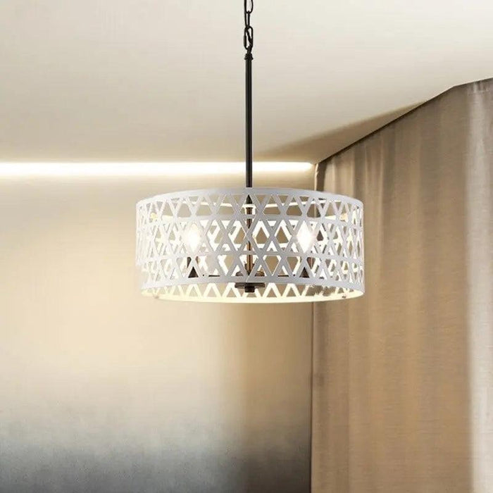 Black and White Drum Chandelier - DWHOME