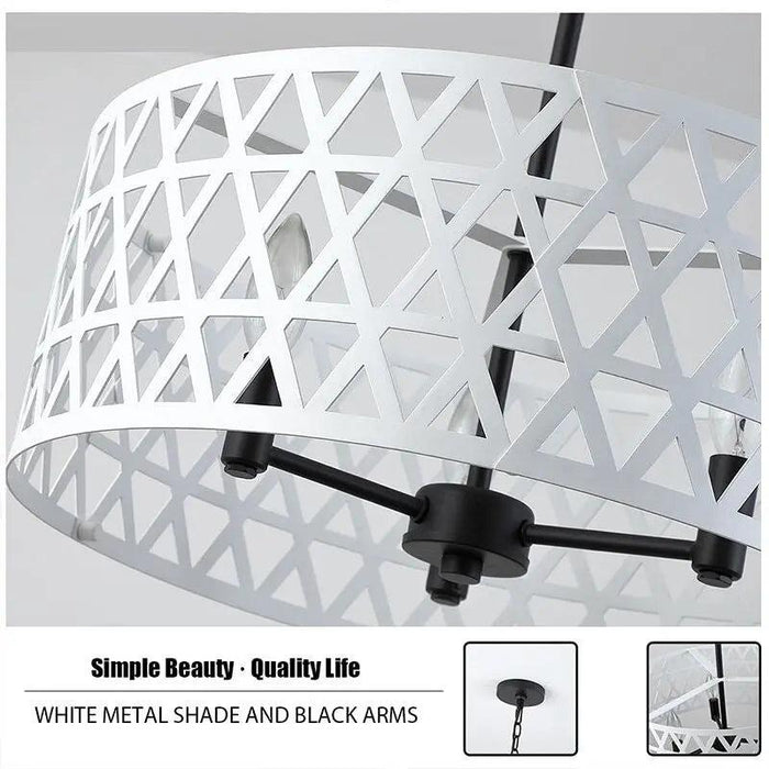 Black and White Drum Chandelier - DWHOME