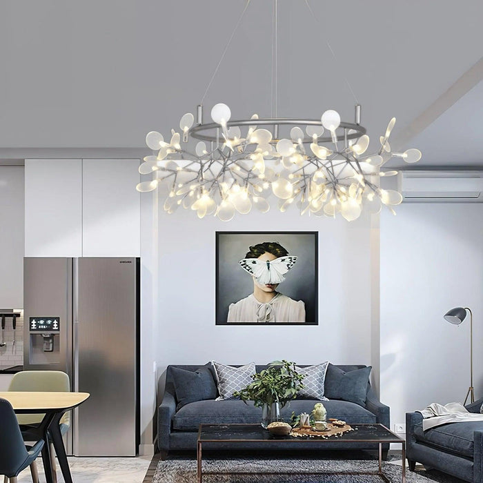 Black Big O Firefly LED Chandelier-DWHOME