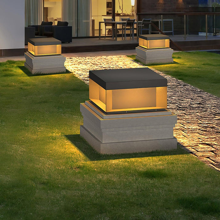 Black Box Outdoor Post Light-DWHOME