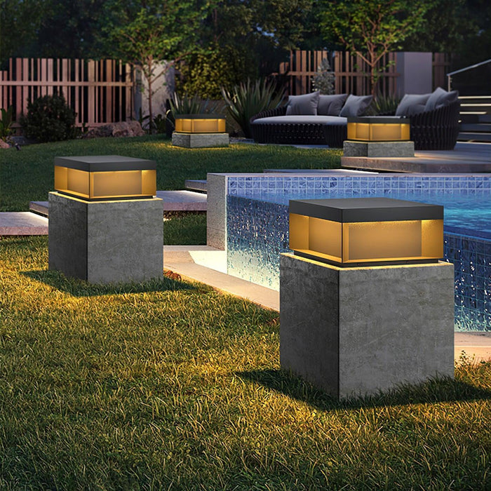Black Box Outdoor Post Light-DWHOME