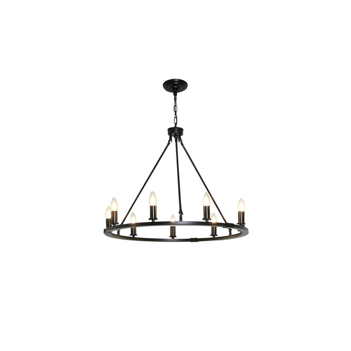 Chandelier en anneau avec bougies noires - DWHOME