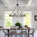 Chandelier en anneau avec bougies noires - DWHOME