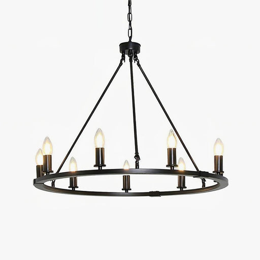 Black Candles Ring Chandelier-DWHOME