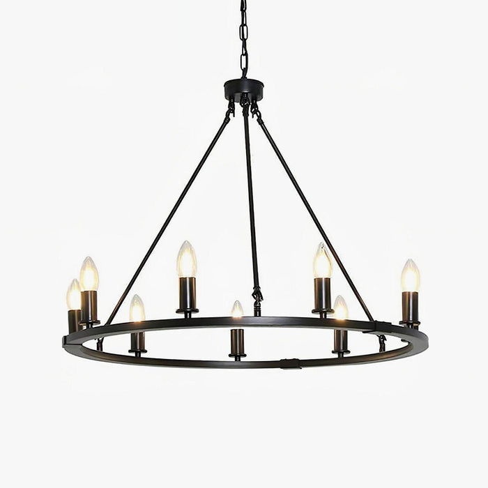 Chandelier en anneau avec bougies noires - DWHOME