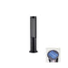 Black Cylindrical Solar Outdoor Post Light-DWHOME