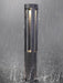 Black Cylindrical Solar Outdoor Post Light-DWHOME