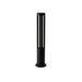 Black Cylindrical Solar Outdoor Post Light-DWHOME