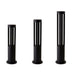 Black Cylindrical Solar Outdoor Post Light-DWHOME