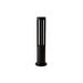 Black Cylindrical Solar Outdoor Post Light-DWHOME