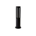 Black Cylindrical Solar Outdoor Post Light-DWHOME