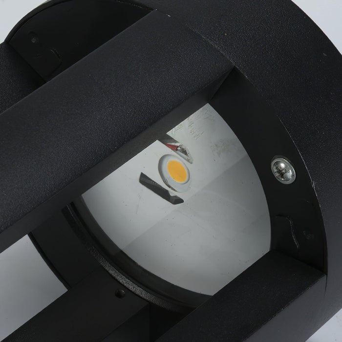 Black Cylindrical Garden Outdoor Light-DWHOME