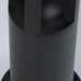 Black Cylindrical Solar Outdoor Post Light-DWHOME
