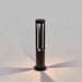 Black Cylindrical Solar Outdoor Post Light-DWHOME