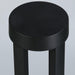 Black Cylindrical Solar Outdoor Post Light-DWHOME
