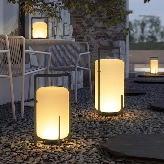 Black Twilight Lantern Table Lamp-DWHOME