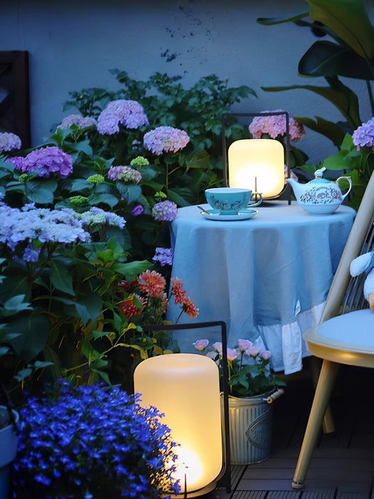 Black Twilight Lantern Table Lamp-DWHOME