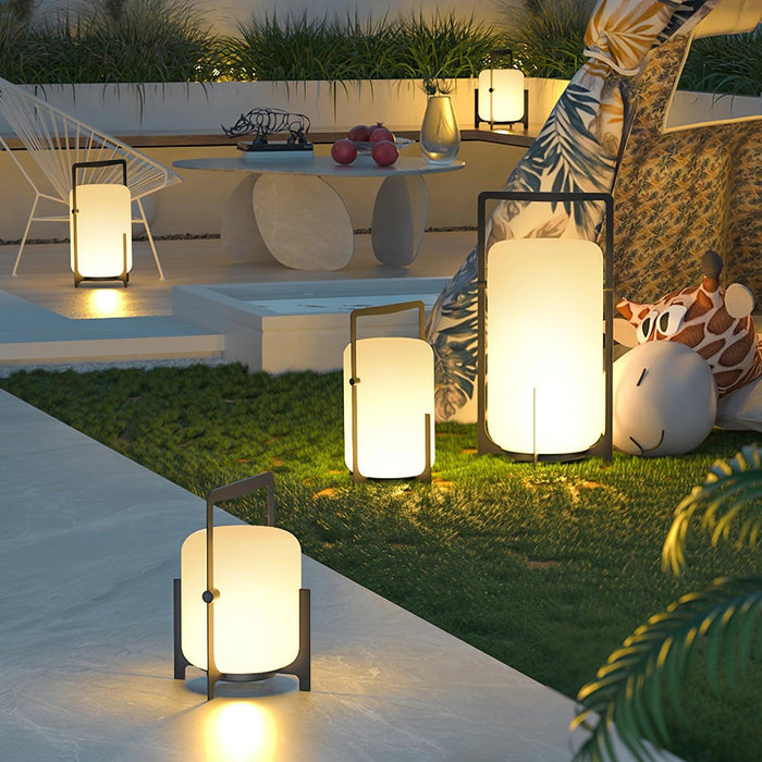Black Twilight Lantern Table Lamp-DWHOME