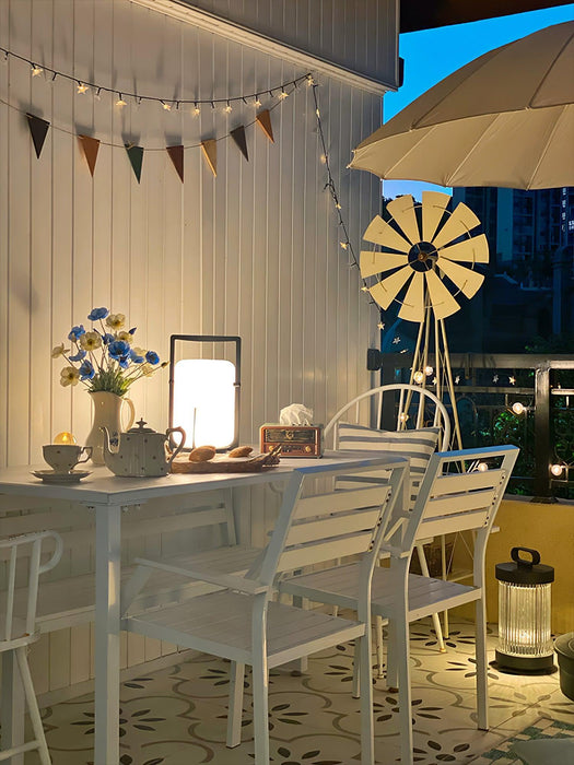 Black Twilight Lantern Table Lamp-DWHOME