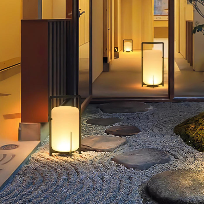 Black Twilight Lantern Table Lamp-DWHOME