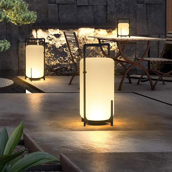 Black Twilight Lantern Table Lamp-DWHOME