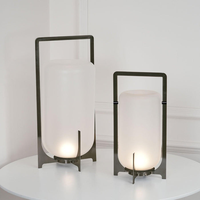 Steel Twilight Lantern Table Light-DWHOME