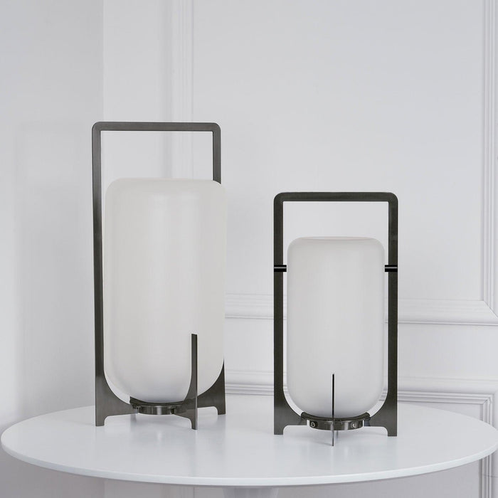 Steel Twilight Lantern Table Light-DWHOME
