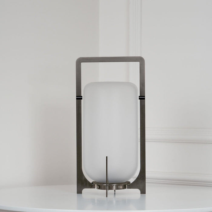 Steel Twilight Lantern Table Light-DWHOME