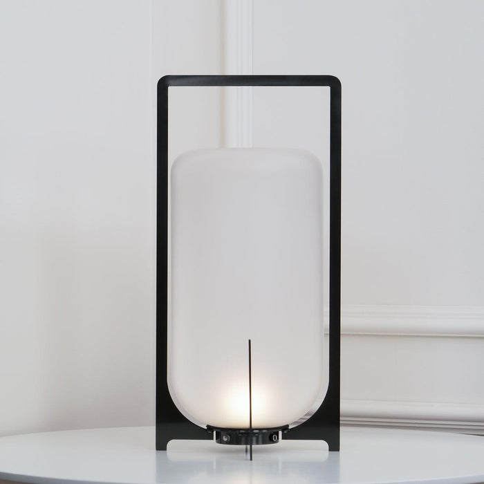 Black Twilight Lantern Table Lamp-DWHOME