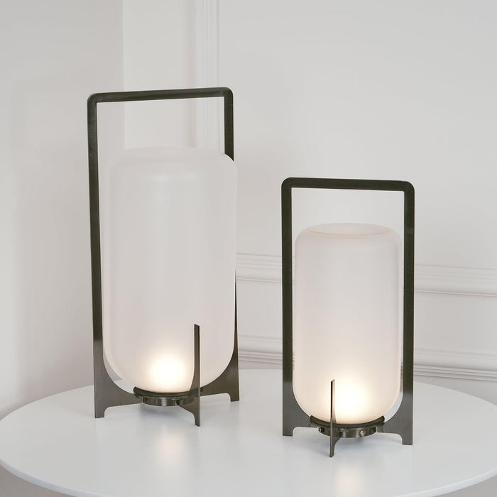 Steel Twilight Lantern Table Light-DWHOME