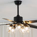 Black Vintage Ceiling Fan - DWHOME