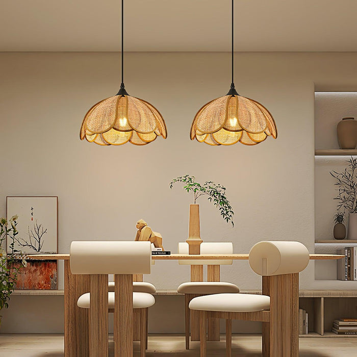 Bloom Rattan Pendant Lamp-DWHOME