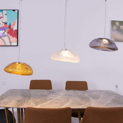 Blown Glass Mesh Pendant Light-DWHOME