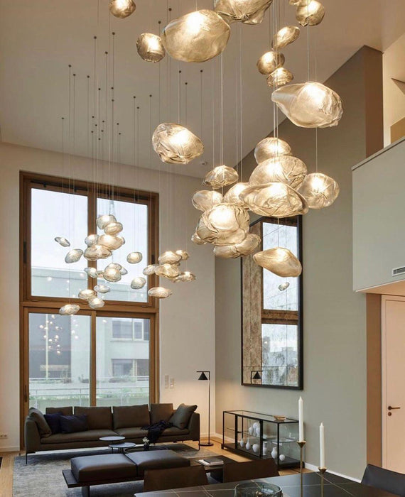 Blown Glass Mesh Pendant Light - DWHOME