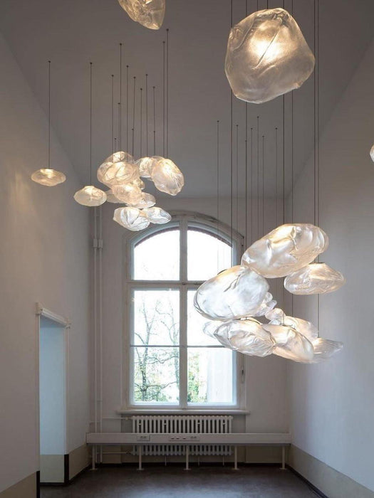 Blown Glass Mesh Pendant Light - DWHOME
