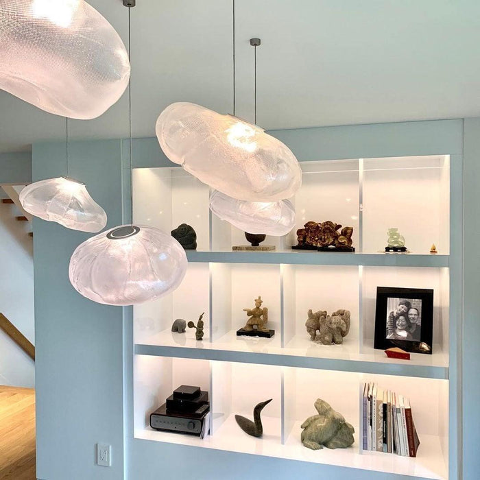 Blown Glass Mesh Pendant Light - DWHOME