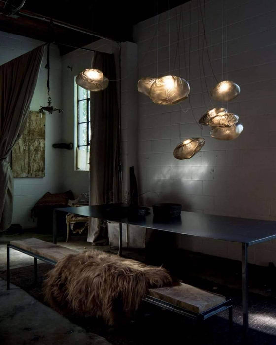 Blown Glass Mesh Pendant Light - DWHOME