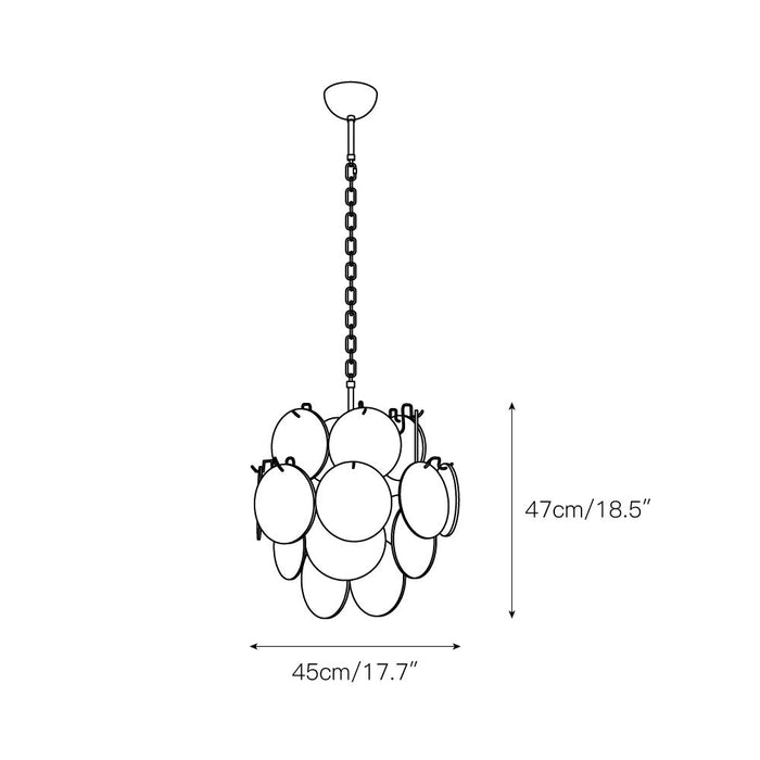 Blue Vistosi Disc Chandelier-DWHOME