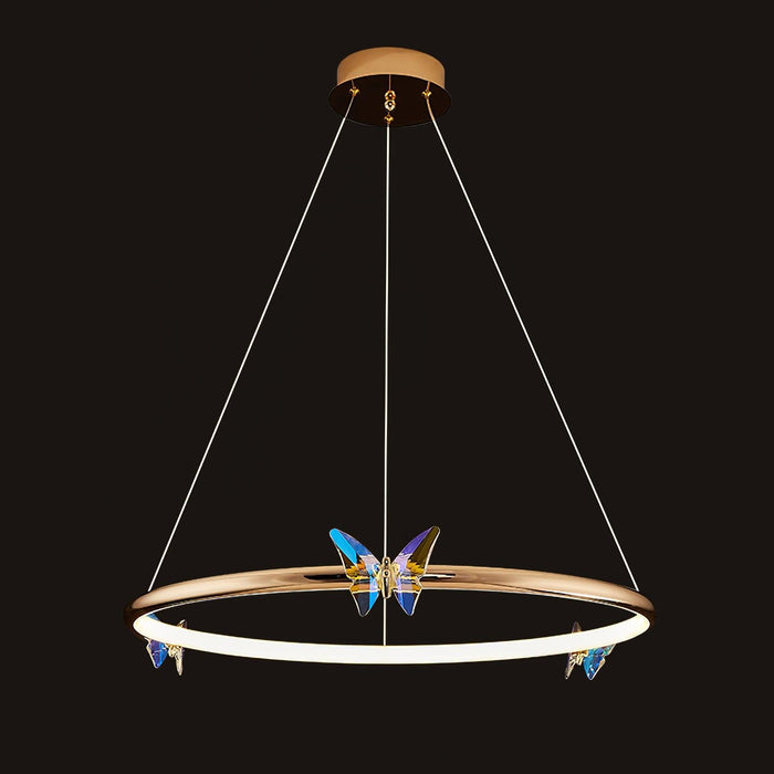 Blue Butterfly Chandelier-DWHOME