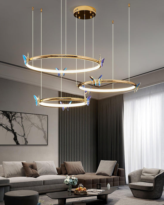 Blue Butterfly Chandelier-DWHOME
