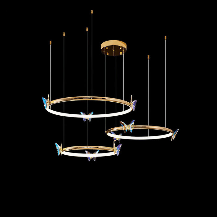 Blue Butterfly Chandelier-DWHOME