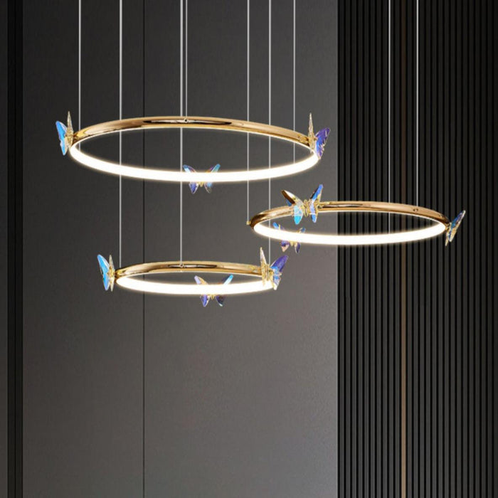 Blue Butterfly Chandelier-DWHOME