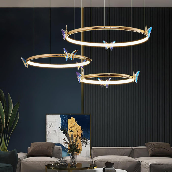 Blue Butterfly Chandelier-DWHOME